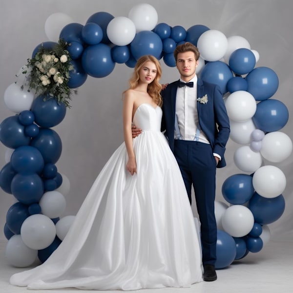 130 stk. marineblå balloner i forskellige størrelser 18\" 12\" 10\" 5\" ballonbue guirlande sæt perfekt til fødselsdagsfest, dimission, babyshower, bryllup, ferie Navy Blue
