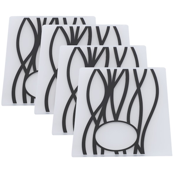 4 stk. plastpregingsmapper DIY kortlaging Scrapbooking preget mal papirhåndverk EM243