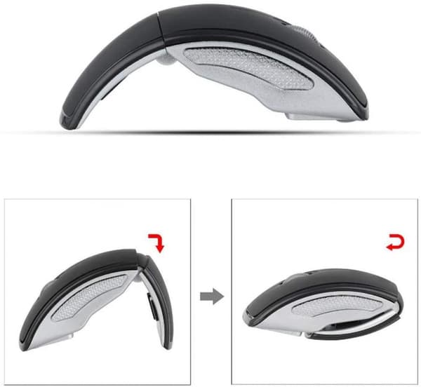 Trådløs PC-mus, 1600 dpi USB-mottaker for Arc Mouse 1600