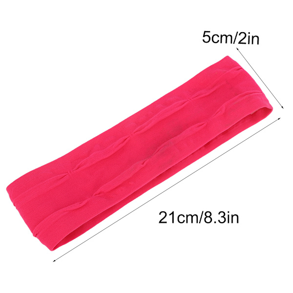 Elastiske sportshodebånd absorberende svettebånd hårbånd for yoga løping fitness treningsstudio tilbehør Rose Red