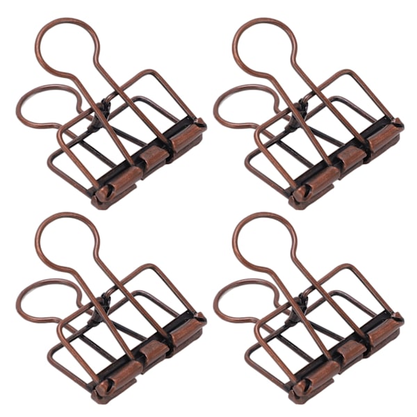 50 stk. Binder Clips 32mm Metal Stærke Klemkraft Hule Papir Binder Clips til Kontor Skole Hjem Lilla Bronze