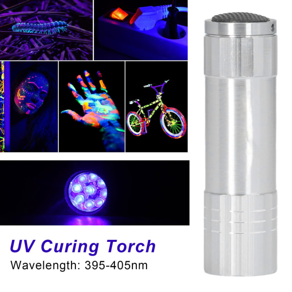 UV-limhärdningslampa 395 till 405nm Mini liten bärbar UV-härdningslampa för gör-det-själv smycken manikyr