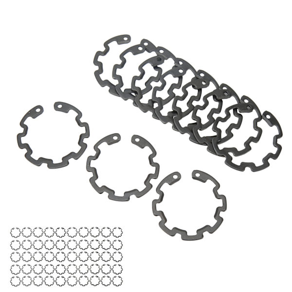 50 stk 1,3 mm AC-kompressorclutch-snap-ring svart jern presis passform for 10S AC-kompressorclutch-aksel