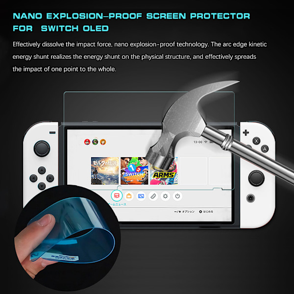 Skyddande fodral för Nintendo Switch, hårt skal handhållet grepp för Nintendo Switch-konsol och Joy-Con-kontroller med 2 tumgrepp a Tem