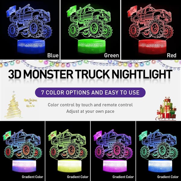 3D Gamepad Natlampe (3 mønstre) Spillekonsol I