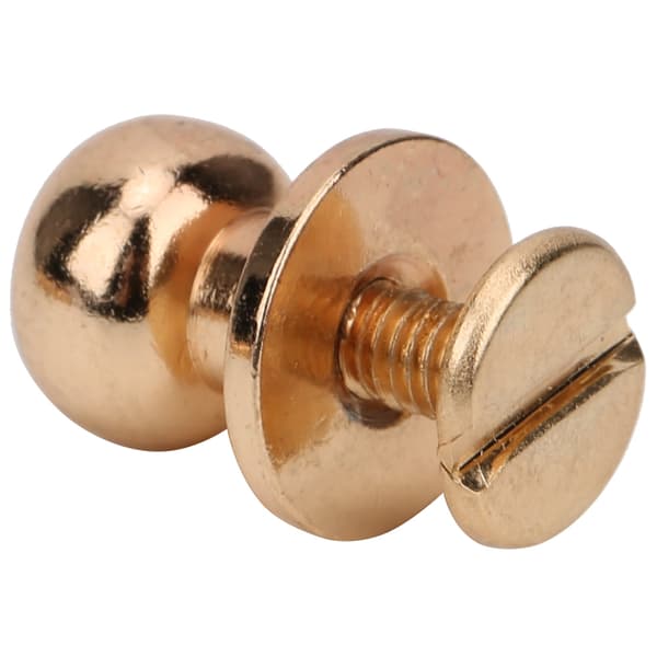 20 sæt kobber runde hoved studs spot screwback DIY læder håndværk nitter 10 x 8mm guld