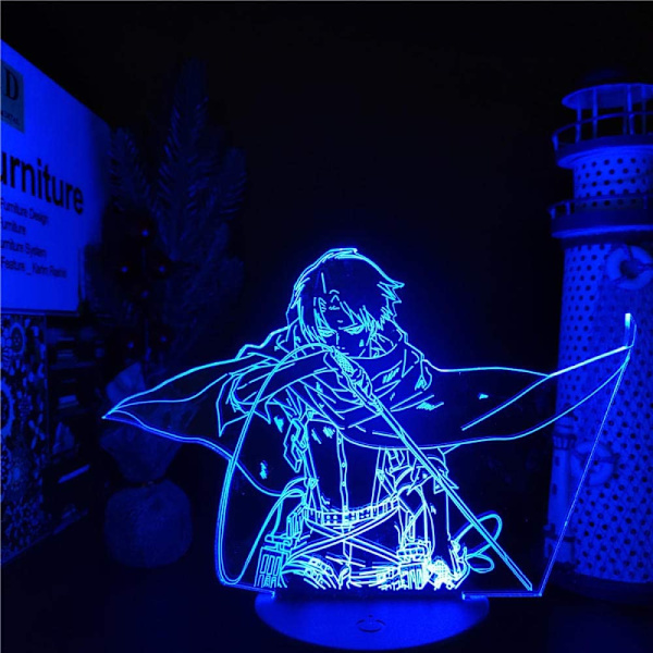3D Figur Lampe Anime Illusjon Nattlys Gave til Soverom