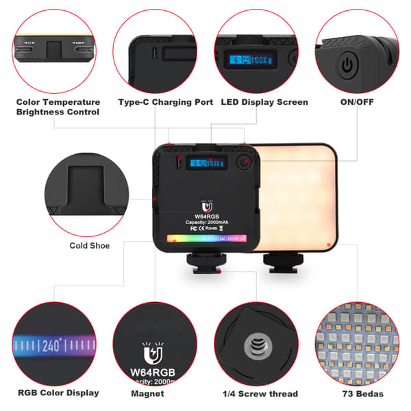 Rgb Fotografi Led Studio Udfyldningslys