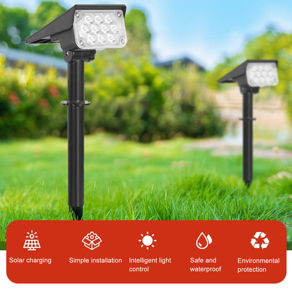 Veggsollys 3W lyssensor LED utendørs hagelandskap gårdsplass vanntett pigglampe 10LED RGB