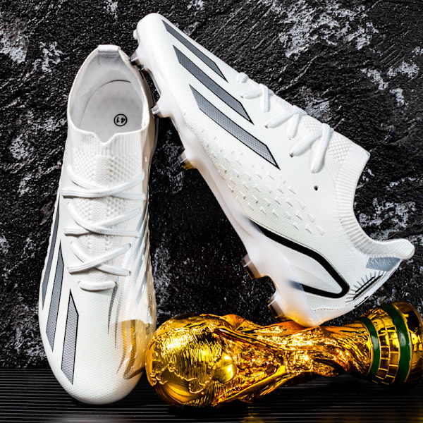 Messi jalkapallokengät, uudet pitkät nastat, miehille ja naisille, sisä- ja ulkokenttien jalkapallokengät isoille pojille, AG/FG White 45