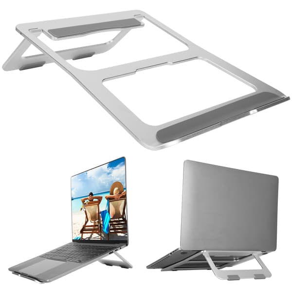 Bærbar computer stand i aluminiumlegering, foldbar og bærbar notebook kølebase beslag holder