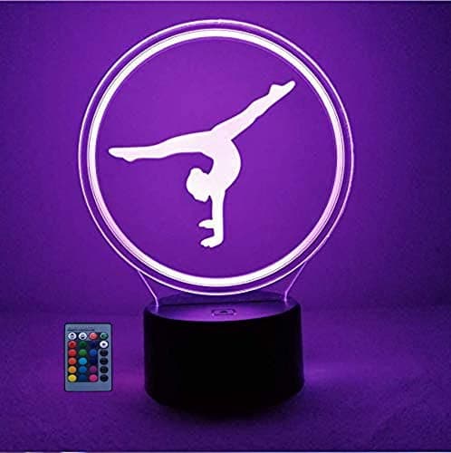 3D Kunstnerisk Gymnastik Natlampe USB Drevet Touch Switch