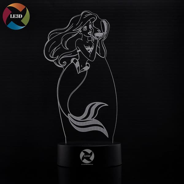 3D Optisk Illusions Natlampe - 7 LED Farveskiftende Lampe