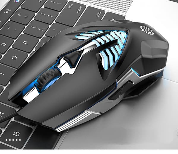 Kablet Gamingmus, 3200 DPI USB Datamus med 7 Regnbuefarger