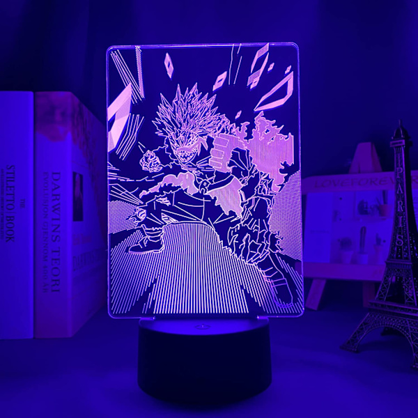3D LED Illusjonslampe Nattlys Eijiro Kirishima LED Natt