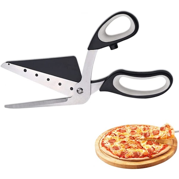 Pizzasaks Skæresaks Enhåndsbetjening Rustfrit Stål Pizzaspatel Skæreskive