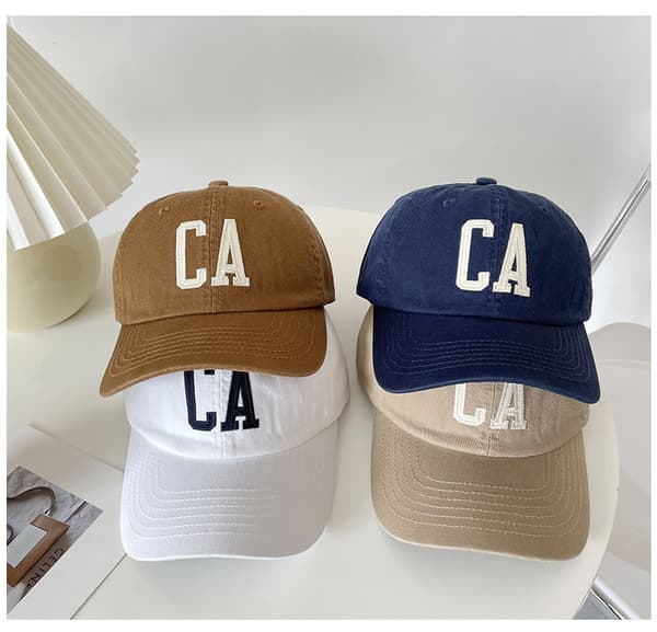 Hatt, Baseballcaps, Bomullsvask, CA-bokstav, Myk topp, Versati camel