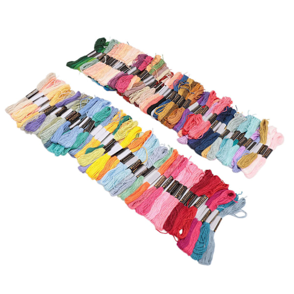 Broderigarn 150 farger 6 tråder Polyester broderigarn håndverkstråd for DIY syverktøy