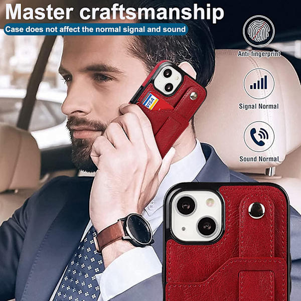 Kompatibel med iPhone 13 6,1 tum fodral och härdat glas