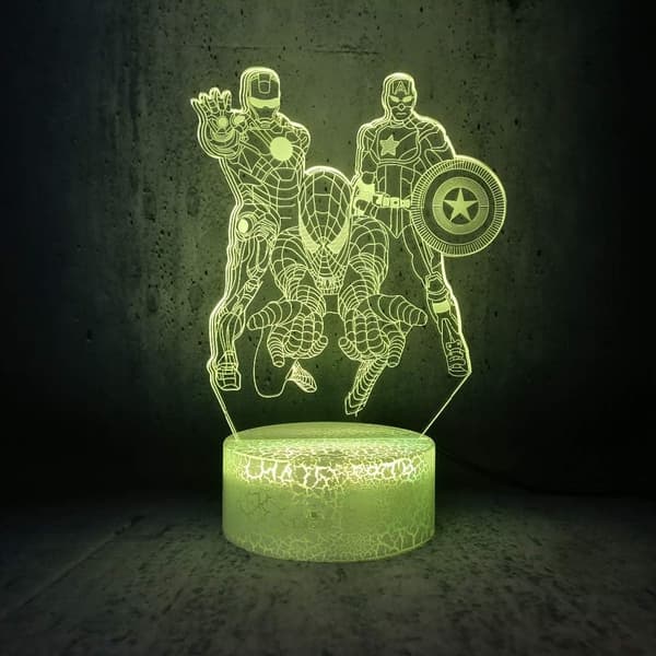7 Farveskiftende Natlampe 3D Atmosfære Pærelys 3D V