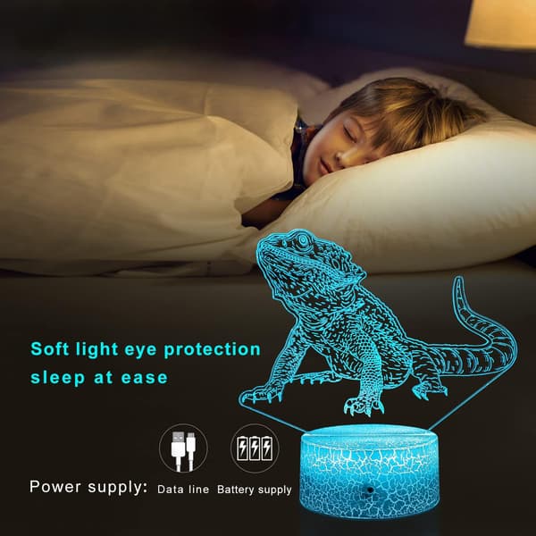 Parta-agaman yövalolamppu - 16 LED-väriä vaihtava ja USB