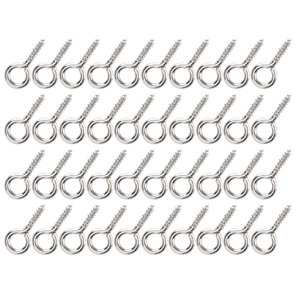 200 stk. Perleskrueøye Pin anheng tilkoblingsskrue Spike DIY Making Jewelry Accessorysilver