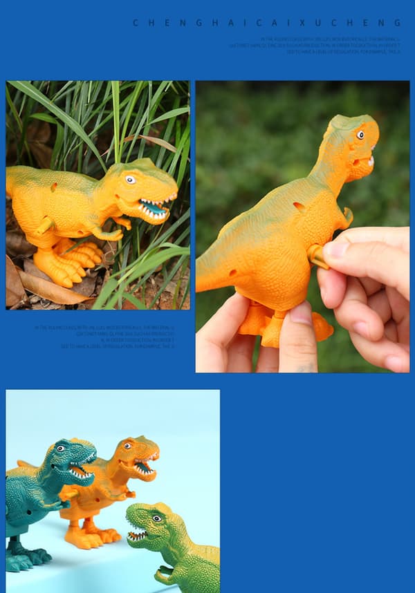 Realistiske dinosaurfigurlegetøj, 6'' til 7'' store plast
