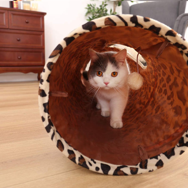Katte Legetøj Sammenklappelig Tunnel Leopard Katte Tunnel Rør til Kat,