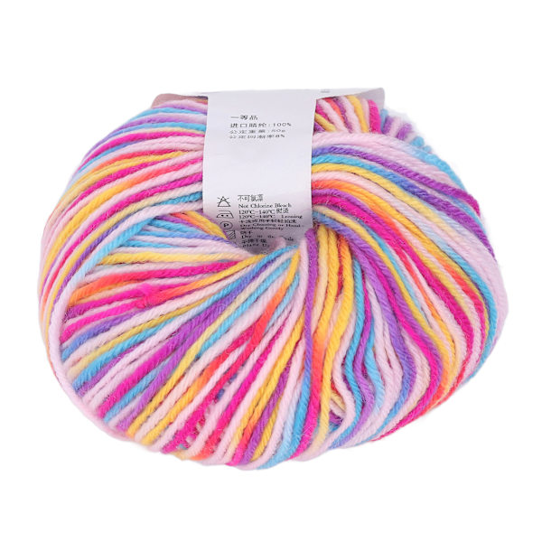 Akrylgarn Medium Tjocklek Gradient Multi Color Hållbar Akryl Fadeless Andas Virka Garn för Tröja Mössa Dock