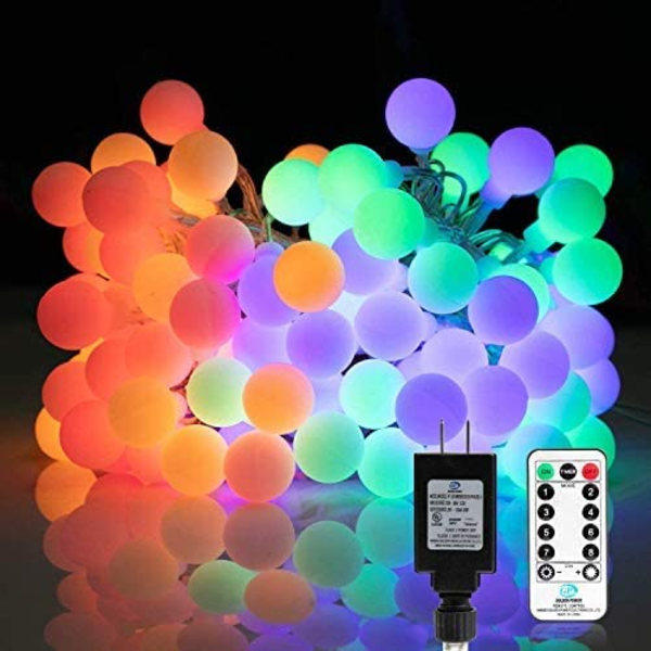 33 fot 100 LED mini globstränglampor, ljusslinga Multicolored