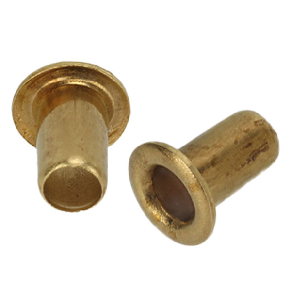 500 st ihåliga nitar 65 koppar slät yta enkel installation kläder nitar för DIY hantverk 2,3x4,5x3,8mm