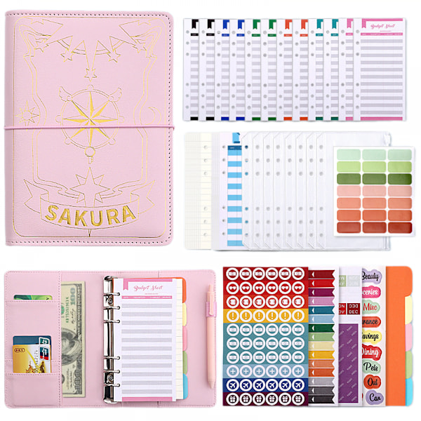 Journal 6 Ring Binder Notebook PU Journal Skrivande Notebook