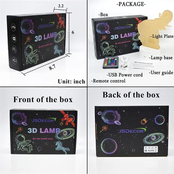 Sød Killua 3D Farverig LED Belysning Natlampe Populær Ani