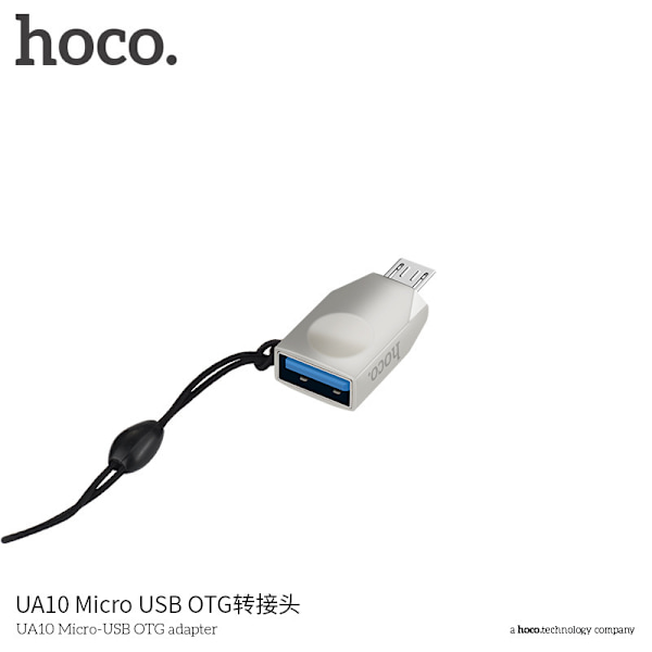 hoco. UA10 Zinklegering Micro til USB Mobiltelefon OTG Adapter