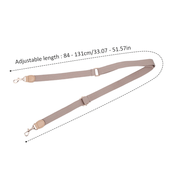 Handgjorda DIY-bagagedelar Justerbar axelväska Läderrem för CBD065-066Khaki