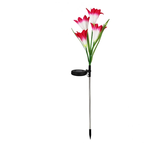 Udendørs solcellelamper, solcellehavelamper med større lilje