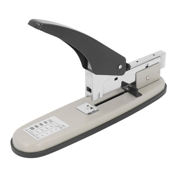 Stor stiftemaskin, arbeidsbesparende stål, sklisikker, ergonomisk, enkel betjening, 100 arks kapasitet, skrivebordsstifter for familie og kontor