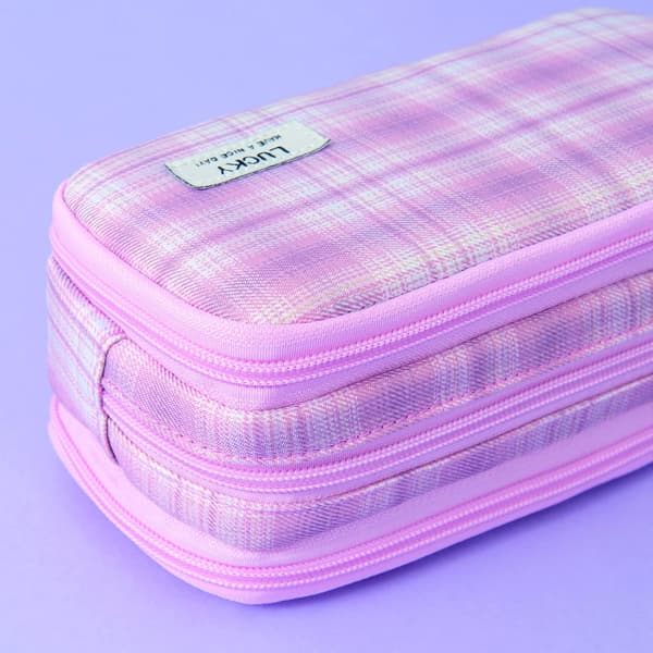 Pennfodral Estetisk Pennfodral Stor Kapacitet Multi-slot P pink