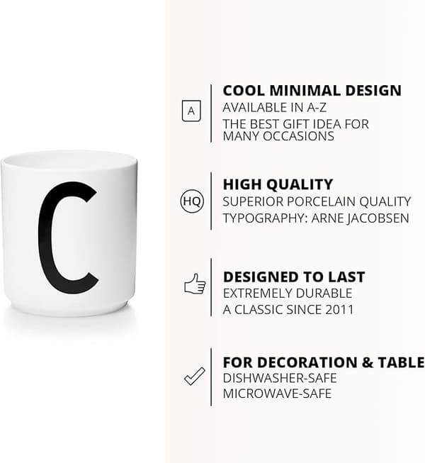 Brev kaffekopp / Brev Mugg enkel stil (Brev C)