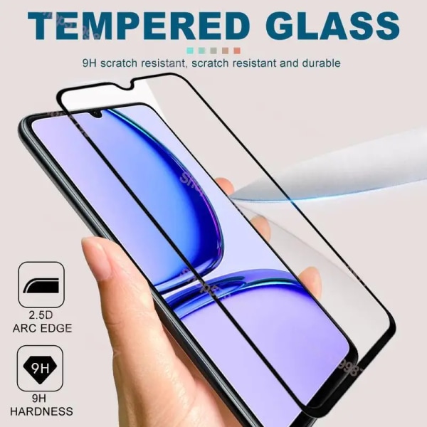 Härdat glas för Realme C12 skärmskydd