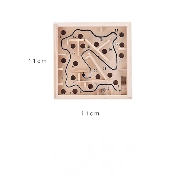 Stor trälabyrint 4,3\" x 4,3\" lutningsspel med 60 H