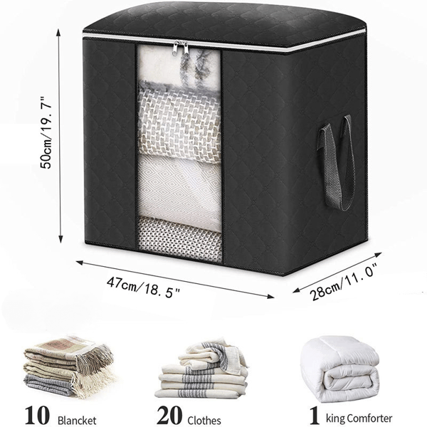 Fab Totes 2-pakning Klesoppbevaring, Sammenleggbar Teppeoppbevaring