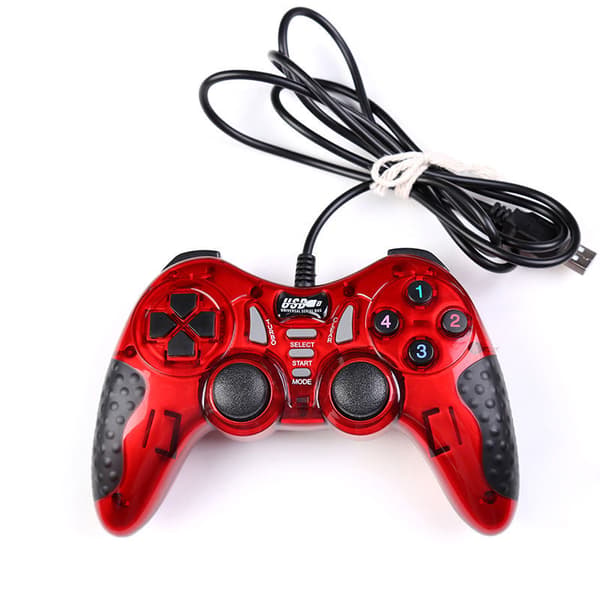 Ny Spil Fjernbetjening Joystick Gamepad PC Kablet Controller, Andro Red