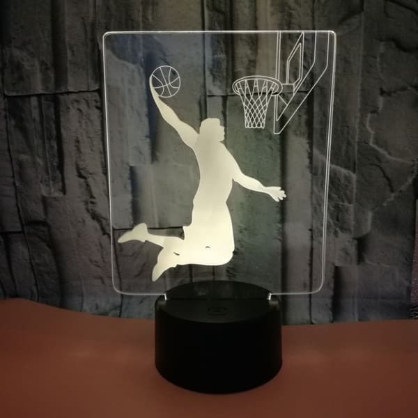 Shoot Natlampe, 3D Illusion LED Lampe, 7 Farver Dæmpbar m