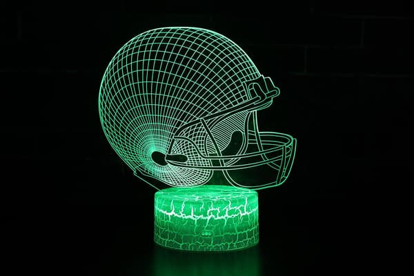 Inouril 3D Effektlampe Illusjon LED Nattlys Fjernkontroll