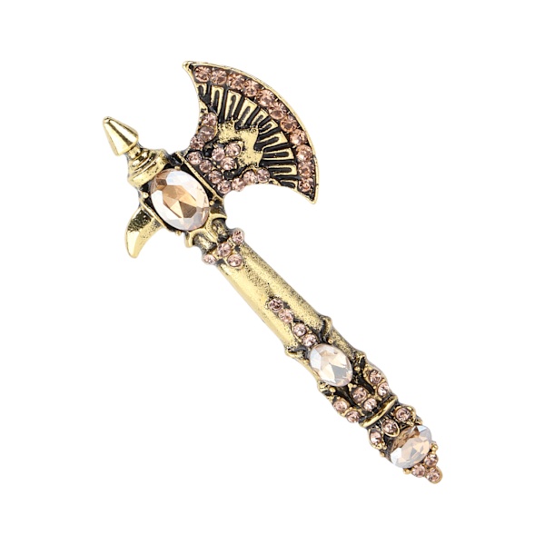 Rintaneula Strassilla Koristeltu Kirves Rintaneula Vintage Tomahawk Rintaneula Joulurintaneulat Naisille TytöilleKultainen