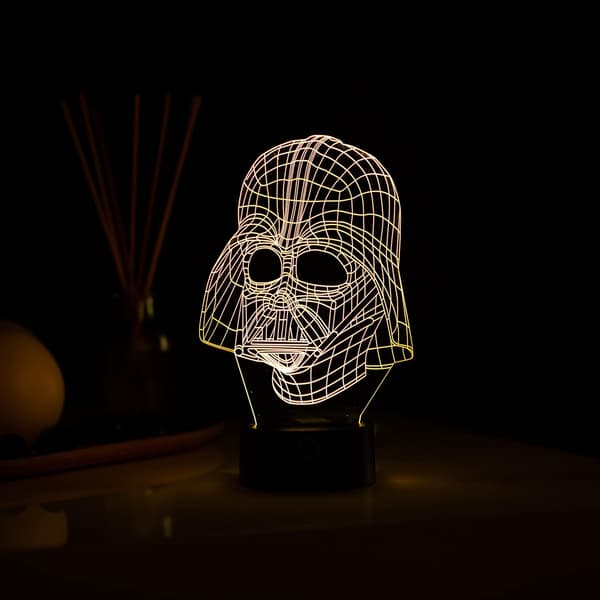 3D Optisk Illusjon Nattlys - 7 LED Fargeskiftende Lampe