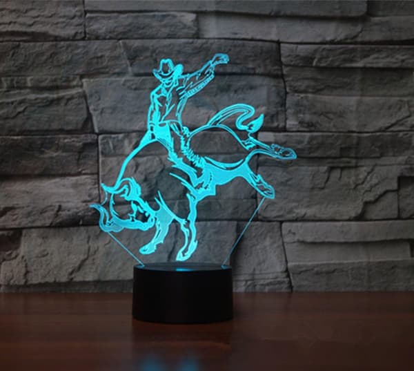 3D Natlampe Tyrefægtere Matador Touch-knap 7 Farver C