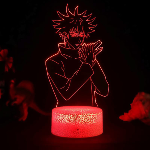 Jujutsu Kaisen Gojo 3D Illusionslampa med Smart Touch, RGB-effekt, USB-driven, Kreativ Japansk Anime 3D-lampa - Perfekt Present