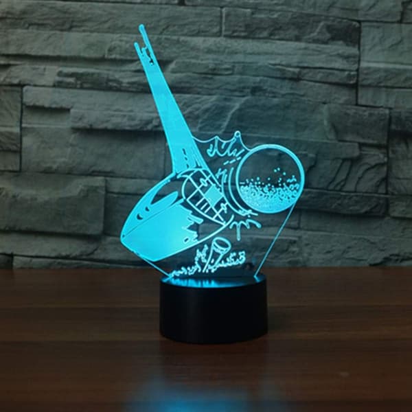 Abstrakt Hjemmedekorasjon Kreativ 3D Illusionslampe LED Nattelys